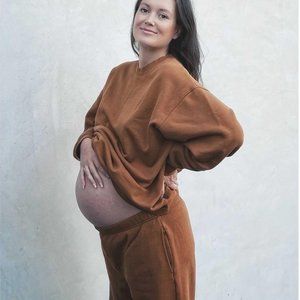 Mate The Label Organic Fleece Oversized Sweatshirt in Amber